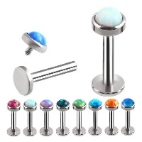 Stainless Steel Lip Ring, with Stone, different size for choice & for woman, mixed colors, nickel, lead & cadmium free, 10PCs/Lot, Sold By Lot