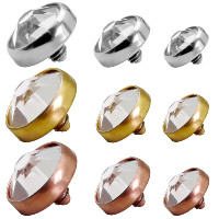 acero inoxidable Piercing Piercing Joyería, chapado, diverso tamaño para la opción & para mujer & con diamantes de imitación, más colores para la opción, 2PCs/Grupo, Vendido por Grupo