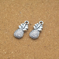Zinc Alloy Fruit Shape Pendants Pineapple antique silver color plated nickel lead & cadmium free Approx 1.5mm Sold By Lot