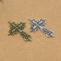 Zinc Alloy Cross Pendants fleur-de-lis cross plated nickel lead & cadmium free Approx 1.5mm Sold By Lot