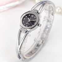 Damen Uhrenarmband, Edelstahl, mit Glas, plattiert, für Frau & mit Strass, keine, frei von Nickel, Blei & Kadmium, 20x6mm, verkauft per ca. 7 ZollInch Strang
