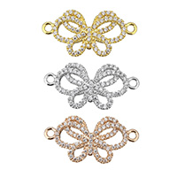 Cubic Zirconia Micro Pave Brass Connector Butterfly plated micro pave cubic zirconia & 1/1 loop nickel lead & cadmium free Approx 1mm Sold By Lot