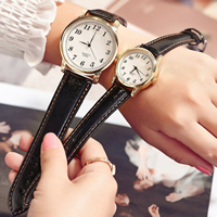 Unisex Wrist Watch PU Leather with Glass & Zinc Alloy plated adjustable nickel lead & cadmium free Sold By Lot