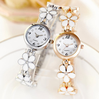 Women Watch Bracelet, Stainless Steel, with Glass, plated, for woman & enamel & with rhinestone, more colors for choice, 22x6mm, Sold Per Approx 7 Inch Strand