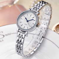 Women Watch Bracelet Stainless Steel with Glass plated for woman Length Approx 7 Inch Sold By Lot