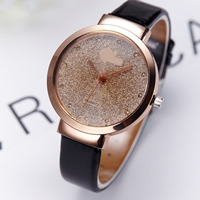Women Wrist Watch, Cowhide, with Glass & Tibetan Style, plated, adjustable & for woman & with rhinestone, more colors for choice, nickel, lead & cadmium free, Length:Approx 9.8 Inch, Sold By PC
