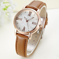 Women Wrist Watch Cowhide with Glass & Zinc Alloy plated adjustable & for woman & enamel & with rhinestone nickel lead & cadmium free Length Approx 9 Inch Sold By PC