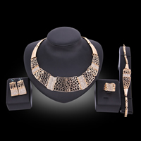 Zinc Alloy Jewelry Sets finger ring & bracelet & earring & necklace stainless steel post pin gold color plated with rhinestone lead & cadmium free US Ring Length Approx 15.5 Inch Approx 8 Inch Sold By Set