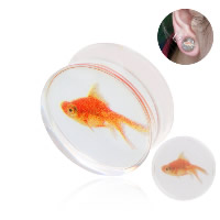 Piercing Tunnel, Acrylic, Flat Round, different size for choice & for woman, 2PCs/Lot, Sold By Lot