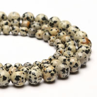 Dalmatian Beads, Round, different size for choice, Hole:Approx 1mm, Sold Per Approx 15 Inch Strand