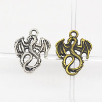 Zinc Alloy Animal Pendants Dragon plated nickel lead & cadmium free Approx 1.5mm Sold By Lot
