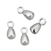 Stainless Steel Extender Chain Drop, Teardrop, original color, 3x6.50mm, Hole:Approx 1.5mm, 500PCs/Lot, Sold By Lot