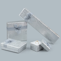 Cardboard Jewelry Set Box with Glue Film & Gauze Sold By Lot