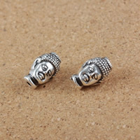 Buddha Beads, Tibetan Style, antique silver color plated, nickel, lead & cadmium free, 9x14x8mm, Hole:Approx 1.5mm, 50PCs/Lot, Sold By Lot