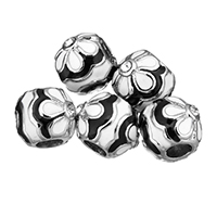 Stainless Steel European Beads without troll & enamel & with rhinestone original color Approx 5mm Sold By Lot