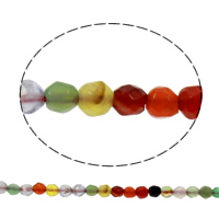 Mixed Gemstone Beads, Round, natural, faceted, 4mm, Hole:Approx 1mm, Approx 92PCs/Strand, Sold Per Approx 15 Inch Strand