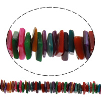 Koraliki z naturalnej słodkowodnej perły, Muszla słodkowodna, mieszane kolory, 7x6x2-7x5x2mm, otwór:około 1mm, około 130komputery/Strand, sprzedawane na około 16 cal Strand