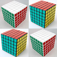 Magic Rubik Speed Puzzle Cubes Speelgoed, Plastic, Kubus, meer kleuren voor de keuze, 67x67x67mm, Verkocht door PC
