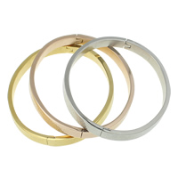 Stainless Steel Bangle, plated, for woman, more colors for choice, 6mm, Inner Diameter:Approx 51x58mm, Sold By PC