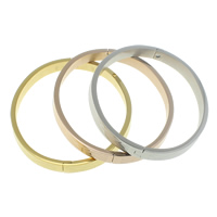 Stainless Steel Bangle, plated, for woman, more colors for choice, 6mm, Inner Diameter:Approx 50x59mm, Sold By PC