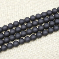 Perles en verre de mode, Rond, agate imitation & normes différentes pour le choix & givré, Longueur:Environ 15 pouce, Environ 3Strandstoron/sac, Vendu par sac