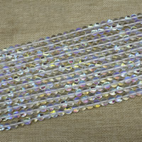 Fashion Glass Beads, Round, colorful plated, imitation natural quartz & different size for choice, Length:Approx 15 Inch, Approx 3Strands/Bag, Sold By Bag