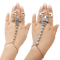 Zinc Alloy with 1.5Inch extender chain Scorpion plated oval chain & for woman & with rhinestone nickel lead & cadmium free Sold Per Approx 8.5 Inch Strand