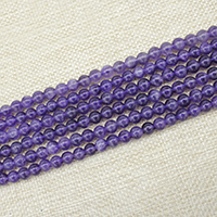 Natural Amethyst Beads, Round, February Birthstone & different size for choice, Sold Per Approx 15 Inch Strand