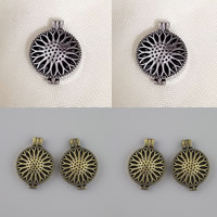 Brass Locket Pendants Zinc Alloy Flat Round plated hollow lead & cadmium free Approx 3-5mm Sold By PC