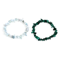 Gemstone Bracelets, Nuggets, different materials for choice, 5x3mm-15x7mm, Sold Per Approx 7 Inch Strand