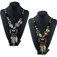 Crystal Necklace, Tibetan Style, with Velveteen & Crystal & Resin, with 1.95 lnch extender chain, plated, wheat chain & for woman & faceted, more colors for choice, nickel, lead & cadmium free, 150mm, Sold Per Approx 21 Inch Strand