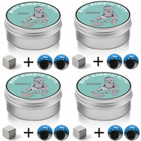 Aluminum Slime Putty Toys with Magnetic Thinking Putty Column silver color plated nickel lead & cadmium free Sold By PC