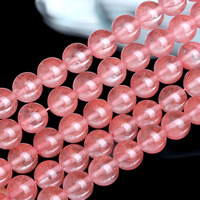 Cherry Quartz Beads Round natural Length Approx 15.5 Inch Approx Sold By Bag