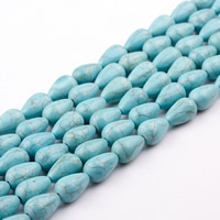 Turquoise Beads, Teardrop, different size for choice, green, Sold Per Approx 15.5 Inch Strand