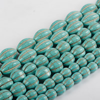 Synthetische Türkis Perle, verschiedene Größen vorhanden, grün, Länge:ca. 15.5 ZollInch, ca. 2SträngeStrang/Tasche, verkauft von Tasche