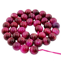 Tigerauge Perlen, rund, natürlich, verschiedene Größen vorhanden, Bohrung:ca. 1mm, verkauft per ca. 15 ZollInch Strang