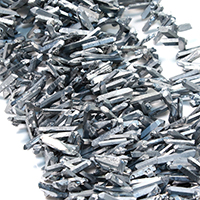 Prirodni Kvarc Perla, srebrne boje pozlaćen, faceted, 20-35x4-8x3-5mm, Rupa:Približno 1mm, Približno 64računala/Strand, Prodano Per Približno 16 inčni Strand