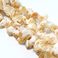 Natürliche gefärbten Quarz Perlen, Natürlicher Quarz, facettierte, aprikosengelb, 18-24x14-18x10-18mm, Bohrung:ca. 1.5mm, ca. 29PCs/Strang, verkauft per ca. 16 ZollInch Strang