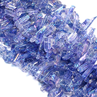 Cristal naturel goutte, facettes, violet, 14-21x3-6x3-7mm, Trou:Environ 1mm, Environ 69PC/brin, Vendu par Environ 16 pouce brin