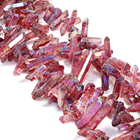 Quartz Beads, faceted, red, 13-35x3-5x3-6mm, Hole:Approx 1mm, Approx 64PCs/Strand, Sold Per Approx 16 Inch Strand