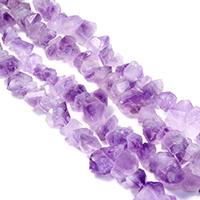 Natürlicher Quarz Perle, facettierte, violett, 11-20x6-11x5-11mm, Bohrung:ca. 1mm, ca. 49PCs/Strang, verkauft per ca. 16 ZollInch Strang