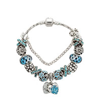 European Bracelet Zinc Alloy with brass chain & Lampwork plated charm bracelet & Mother Day Jewelry & snake chain & with letter pattern & for woman & enamel & with rhinestone nickel lead & cadmium free Sold By Strand
