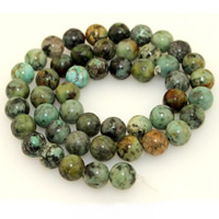 Synthetische Türkis Perle, rund, verschiedene Größen vorhanden, Bohrung:ca. 1mm, verkauft per ca. 15 ZollInch Strang