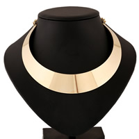 Zinklegierung Schmuck Halskette, mit Eisenkette, goldfarben plattiert, Oval-Kette, frei von Blei & Kadmium, 24mm, Länge:ca. 16 ZollInch, 3SträngeStrang/Tasche, verkauft von Tasche