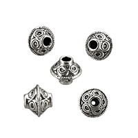 Tibetan Style Jewelry Beads, antique silver color plated, nickel, lead & cadmium free, 6x7x7mm, Hole:Approx 1.2mm, 500PCs/Lot, Sold By Lot