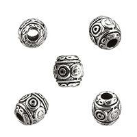 Tibetan Style Jewelry Beads, Oval, antique silver color plated, nickel, lead & cadmium free, 6x6x6mm, Hole:Approx 2mm, 200PCs/Lot, Sold By Lot