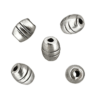 Zinc Alloy Jewelry Beads Oval antique silver color plated nickel lead & cadmium free Approx 1.2mm Sold By Lot
