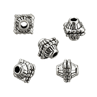 Tibetan Style Jewelry Beads, antique silver color plated, nickel, lead & cadmium free, 8x7x7mm, Hole:Approx 2mm, 200PCs/Lot, Sold By Lot
