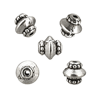 Tibetan Style Jewelry Beads, antique silver color plated, nickel, lead & cadmium free, 6.50x6.50x6.50mm, Hole:Approx 1mm, 300PCs/Lot, Sold By Lot