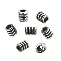 Zinc Alloy Jewelry Beads Column antique silver color plated nickel lead & cadmium free Approx 1.7mm Sold By Lot